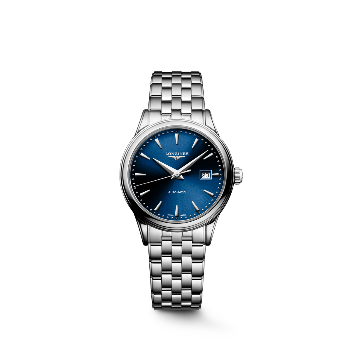 Flagship Classic 30.00 mm Sunray blue Stainless steel L43744986 L4.374.4.98.6 front view