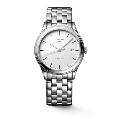 Flagship Classic 38.50 mm White matt Stainless steel L49744126 L4.974.4.12.6 front view