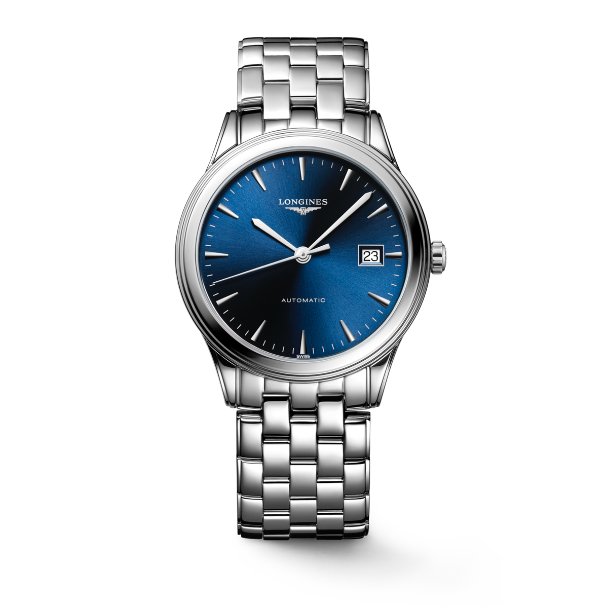 Flagship Classic 38.50 mm Sunray blue Stainless steel L49744926 L4.974.4.92.6 front view