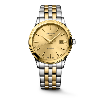 Flagship Classic 40.00 mm Gilt Stainless steel and yellow PVD coating L49843307 L4.984.3.30.7 front view