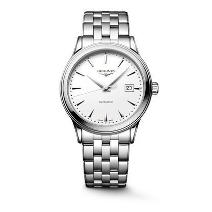 Flagship Classic 40.00 mm White matt Stainless steel L49844186 L4.984.4.18.6 front view