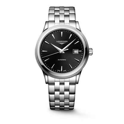 Flagship Classic 40.00 mm Sunray black Stainless steel L49844596 L4.984.4.59.6 front view
