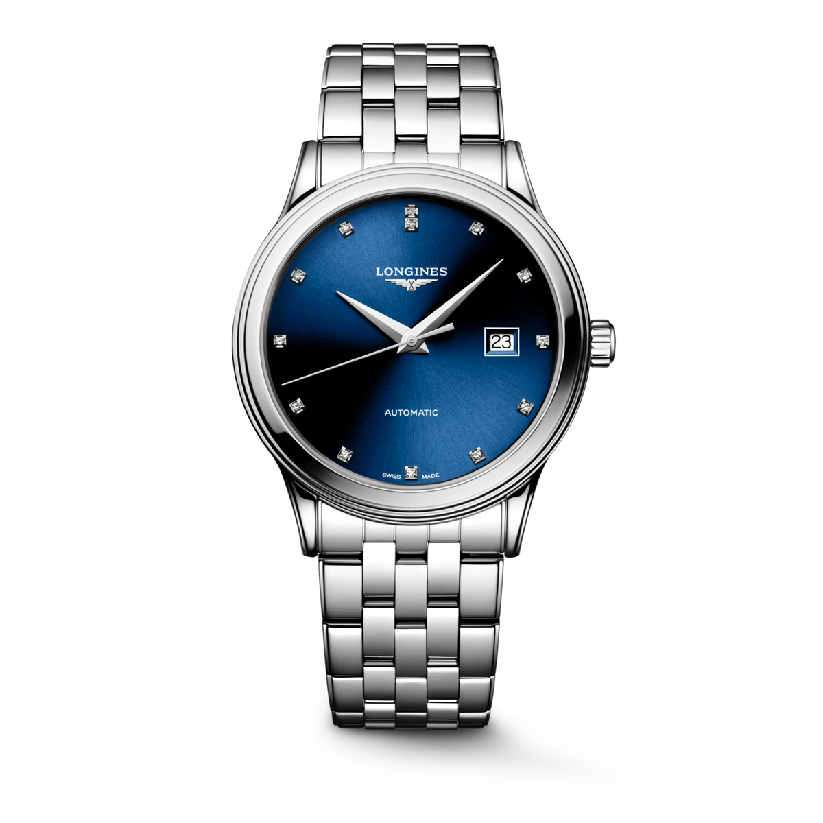 Flagship Classic 40.00 mm Sunray blue Stainless steel L49844976 L4.984.4.97.6 front view
