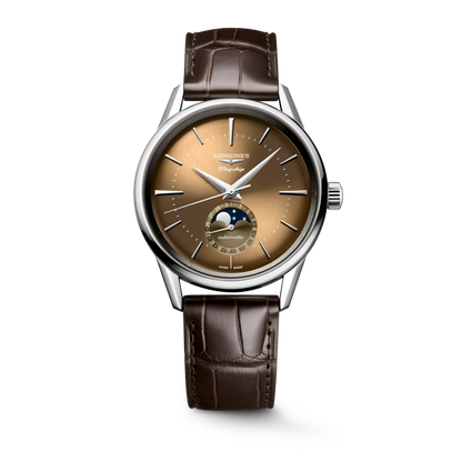 Flagship Heritage Moonphase 38.50 mm Sunray beige Stainless steel L48154622 L4.815.4.62.2 front view