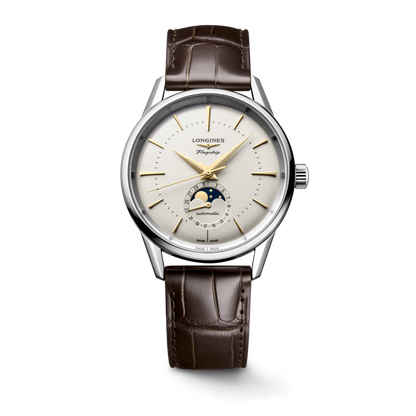 Flagship Heritage Moonphase 38.50 mm Opaline Ivory Stainless steel L48154782 L4.815.4.78.2 front view