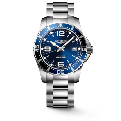 Hydroconquest 41.00 mm Sunray blue Stainless steel L37424966 L3.742.4.96.6 front view