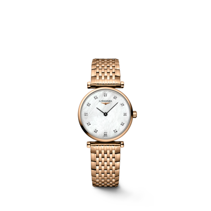 La Grande Classique De Longines 24.00 mm White mother-of-pearl Red PVD coating L4209197E L4.209.1.97.E front view