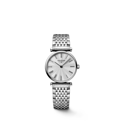 La Grande Classique De Longines 24.00 mm Silver "flinqué" Stainless steel L4209471C L4.209.4.71.C front view