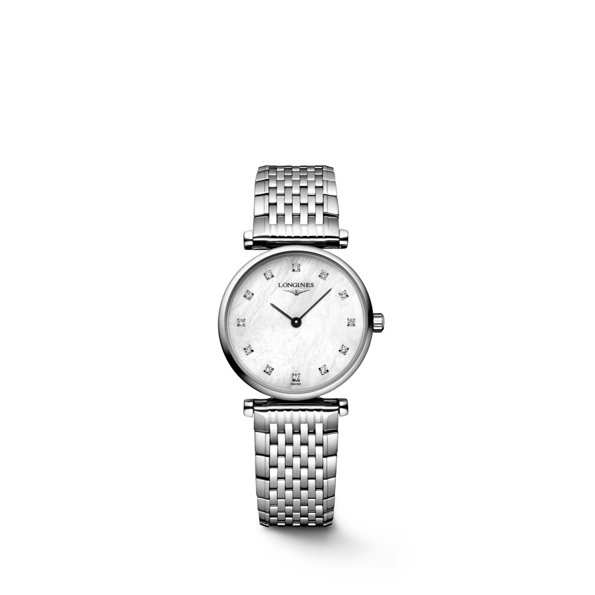 La Grande Classique De Longines 24.00 mm White mother-of-pearl Stainless steel L4209487C L4.209.4.87.C front view