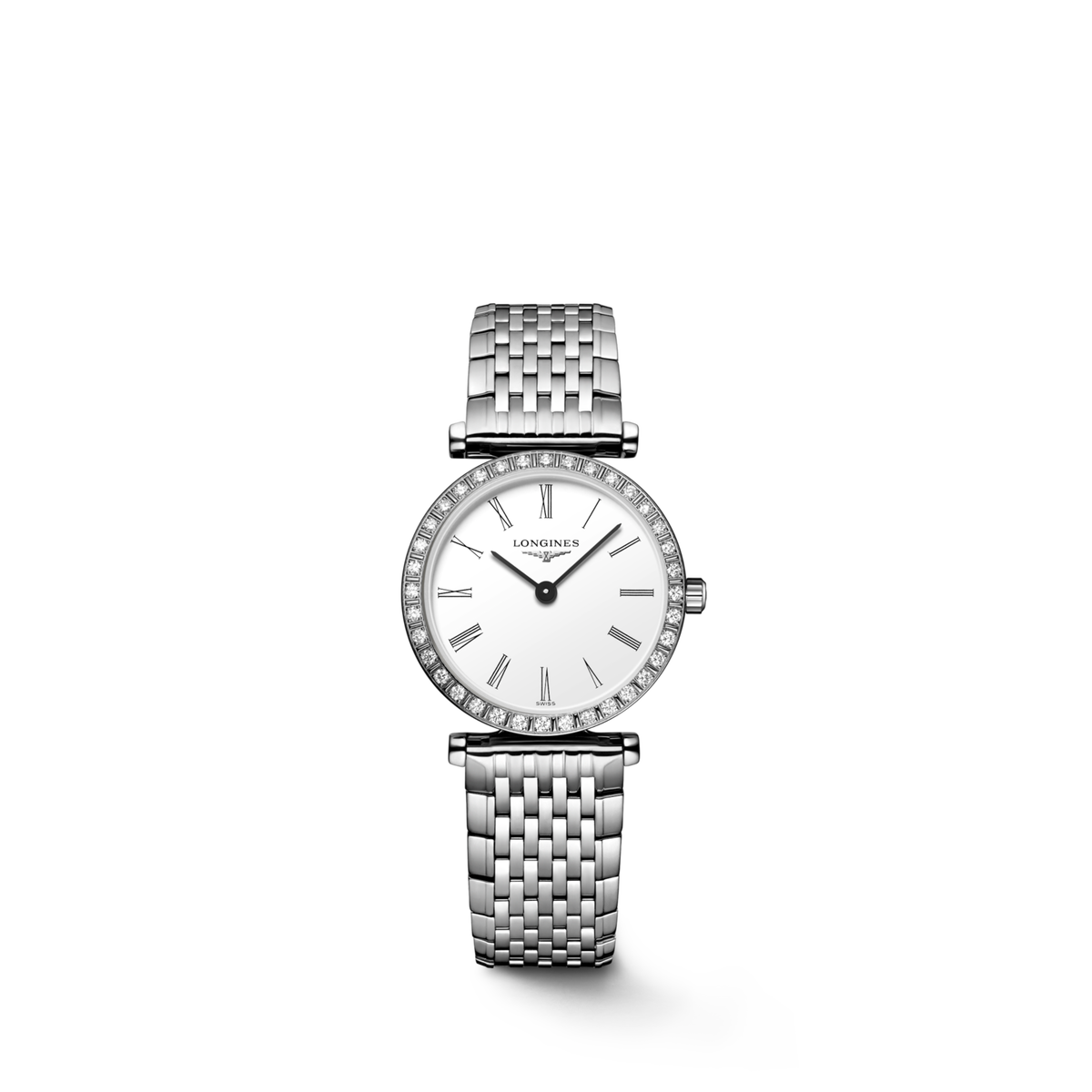 La Grande Classique De Longines 24.00 mm White Stainless steel L4341011C L4.341.0.11.C front view