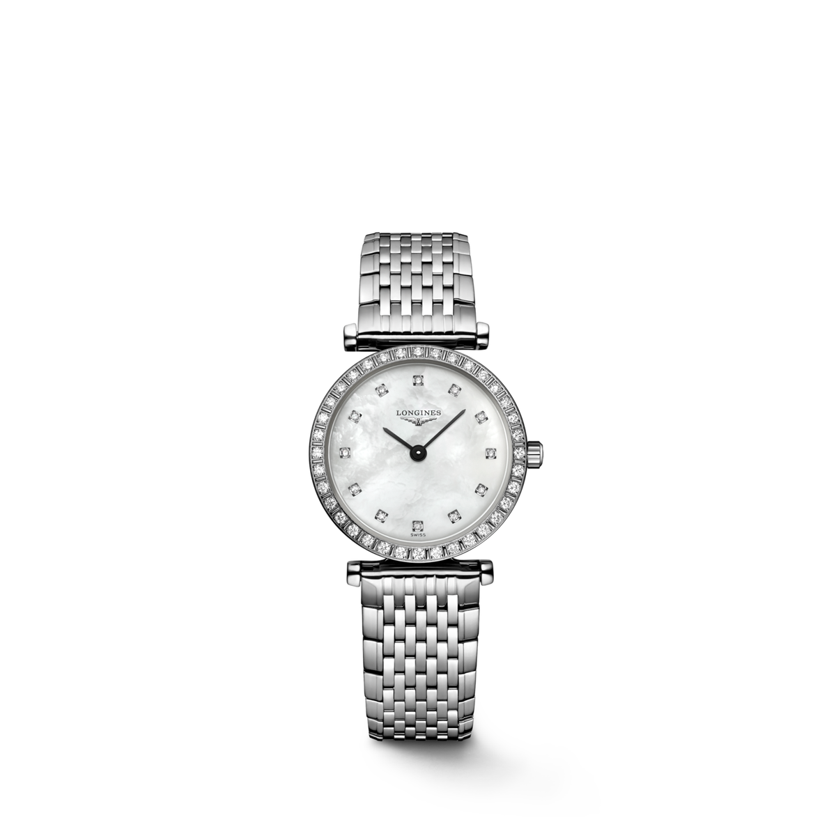 La Grande Classique De Longines 24.00 mm White mother-of-pearl Stainless steel L4341080C L4.341.0.80.C front view
