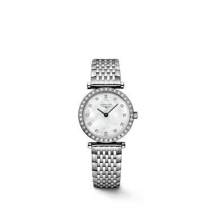 La Grande Classique De Longines 24.00 mm White mother-of-pearl Stainless steel L4341080C L4.341.0.80.C front view