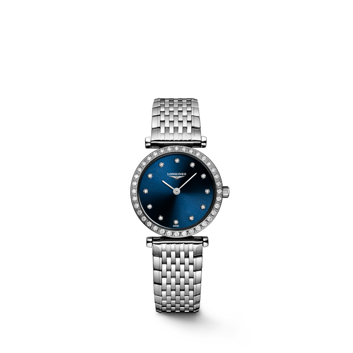 La Grande Classique De Longines 24.00 mm Sunray blue Stainless steel L4341097C L4.341.0.97.C front view