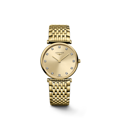 La Grande Classique De Longines 29.00 mm Gilt Yellow PVD coating L4512237E L4.512.2.37.E front view