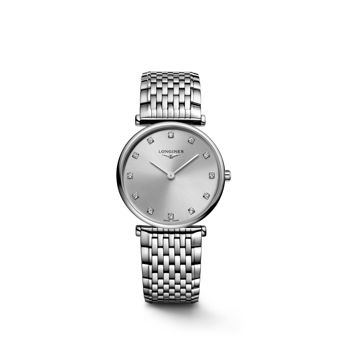 La Grande Classique De Longines 29.00 mm Grey Stainless steel L4512470C L4.512.4.70.C front view