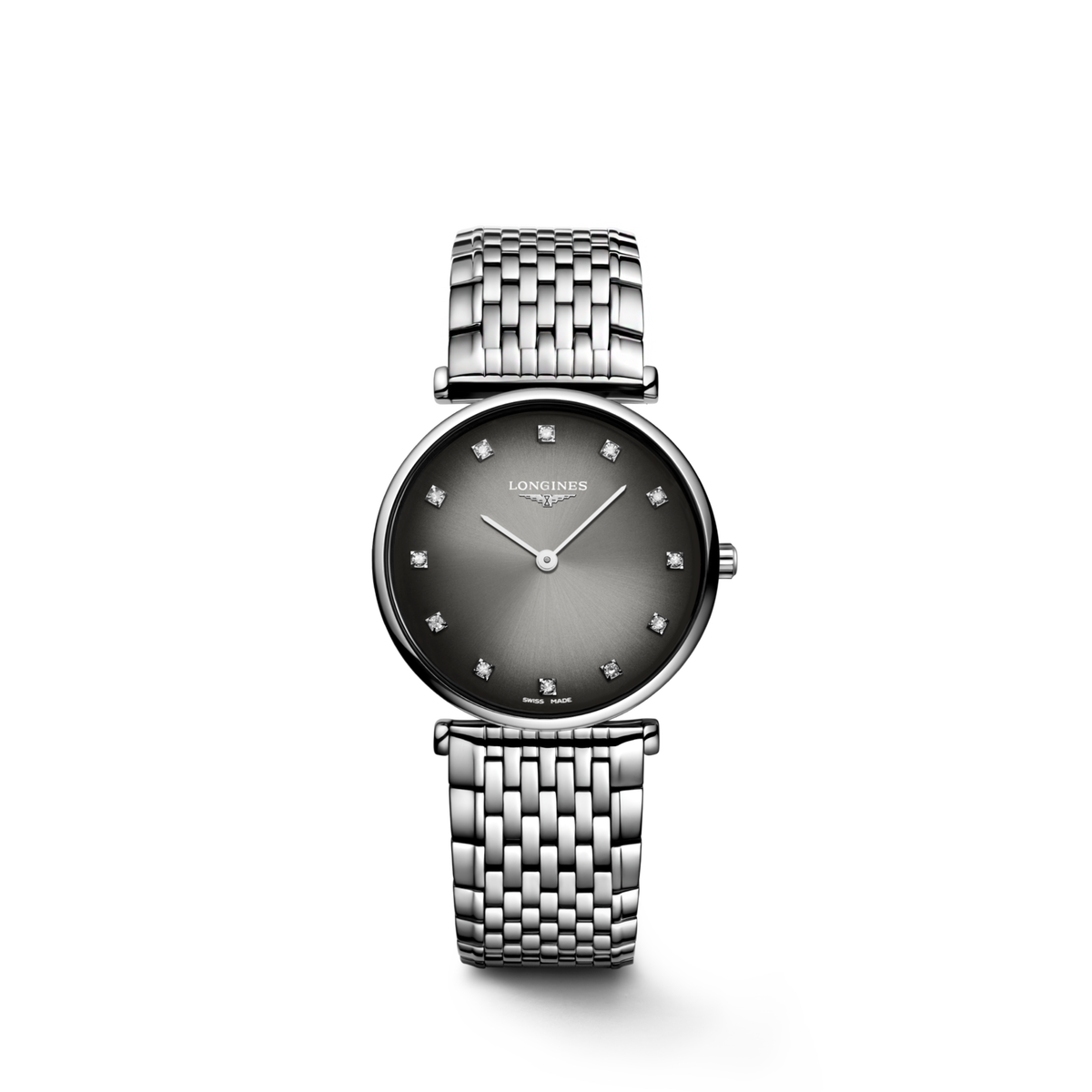 La Grande Classique De Longines 29.00 mm Grey Stainless steel L4512477C L4.512.4.77.C front view