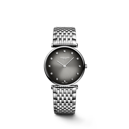 La Grande Classique De Longines 29.00 mm Grey Stainless steel L4512477C L4.512.4.77.C front view