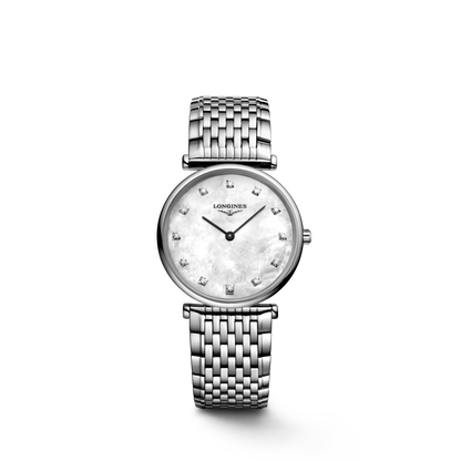 La Grande Classique De Longines 29.00 mm White mother-of-pearl Stainless steel L4512487C L4.512.4.87.C front view