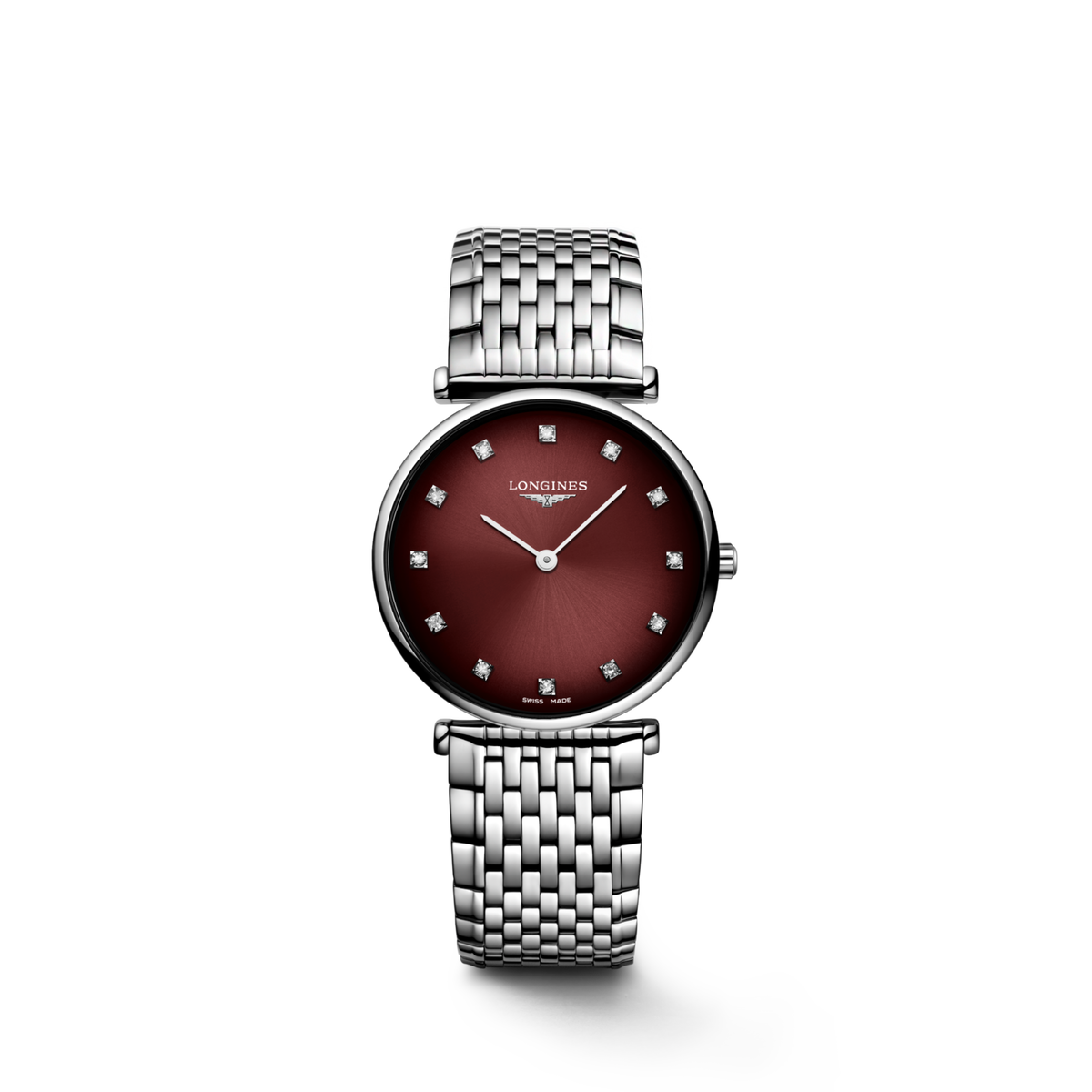 La Grande Classique De Longines 29.00 mm Bordeaux Stainless steel L4512491C L4.512.4.91.C front view
