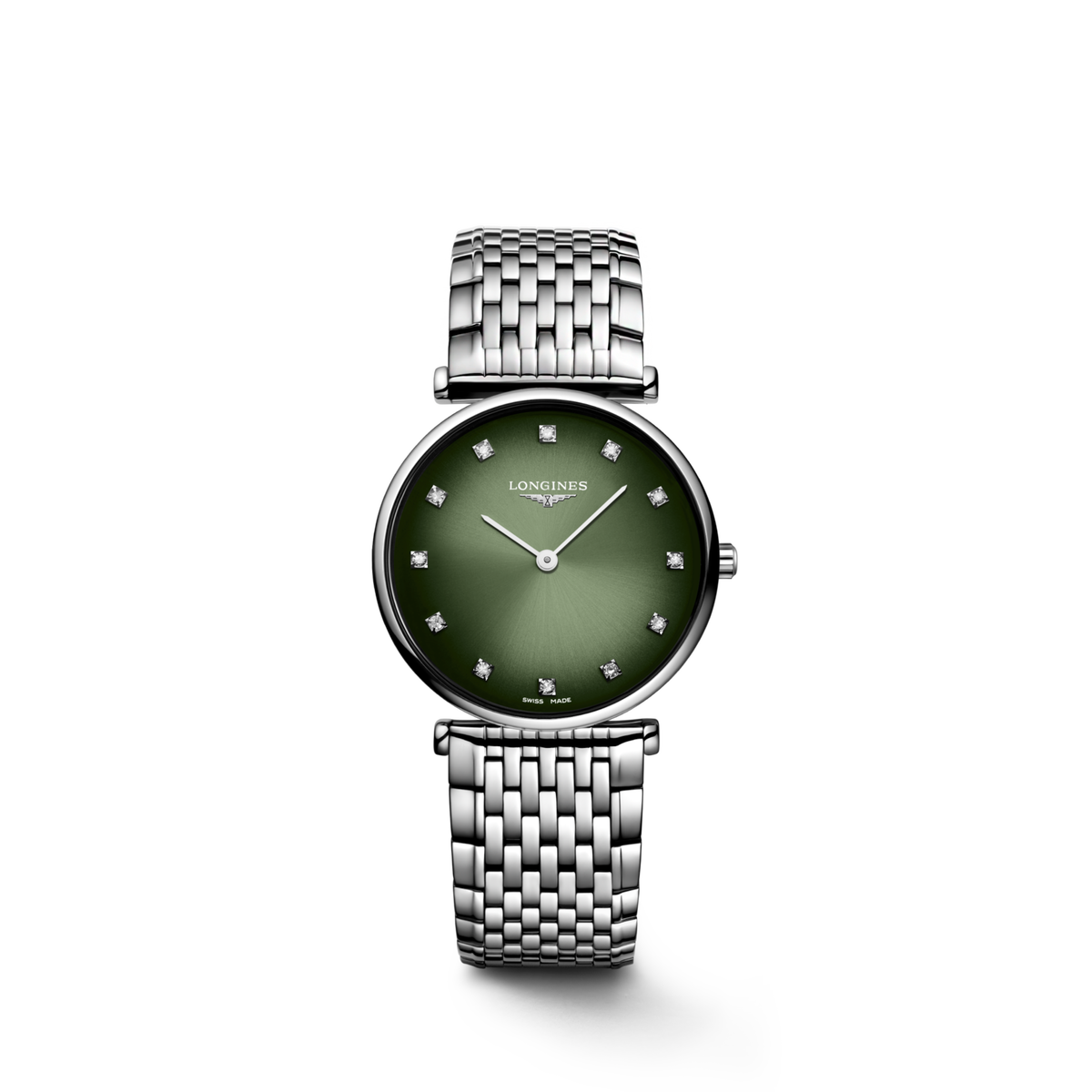 La Grande Classique De Longines 29.00 mm Green Stainless steel L4512492C L4.512.4.92.C front view