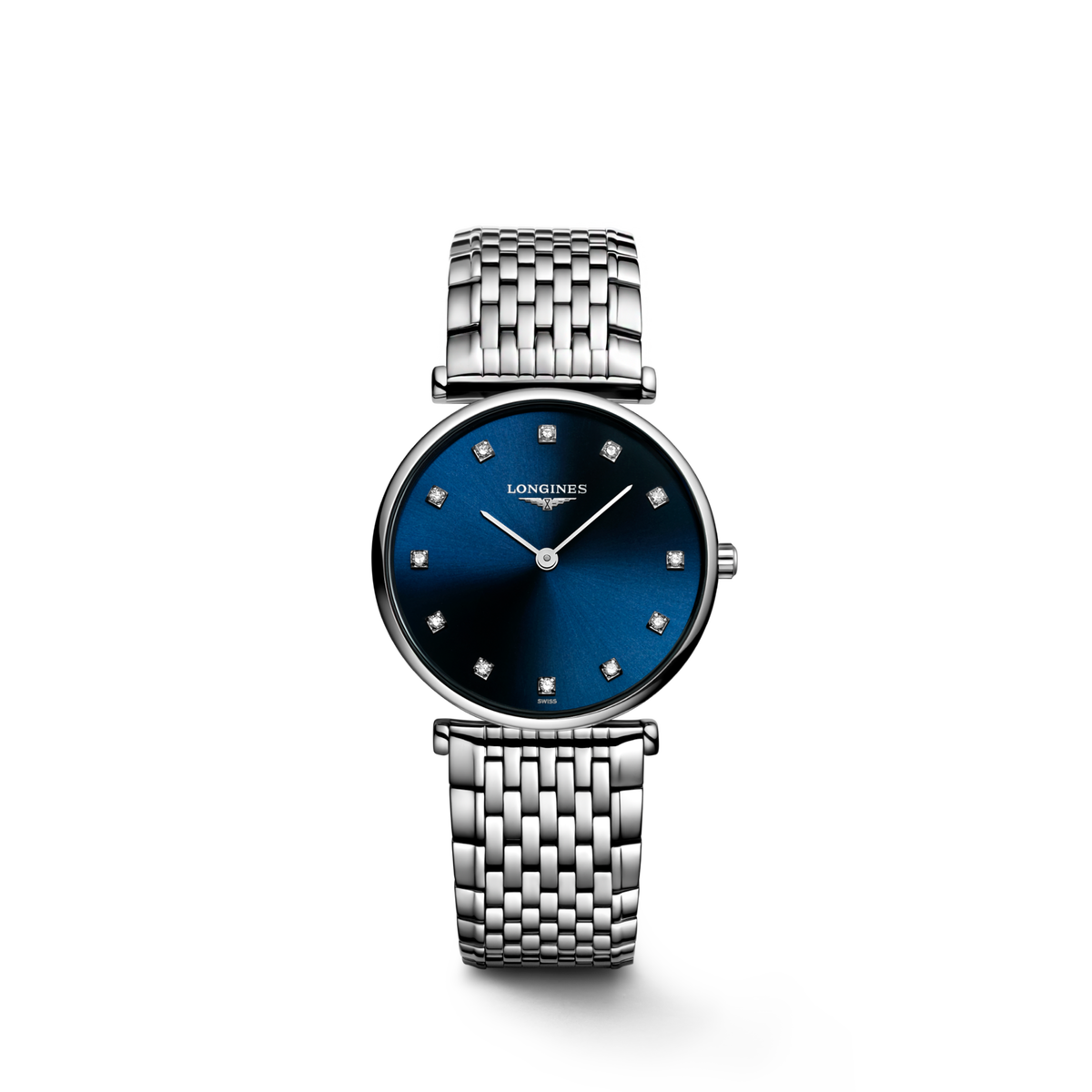 La Grande Classique De Longines 29.00 mm Sunray blue Stainless steel L4512497C L4.512.4.97.C front view