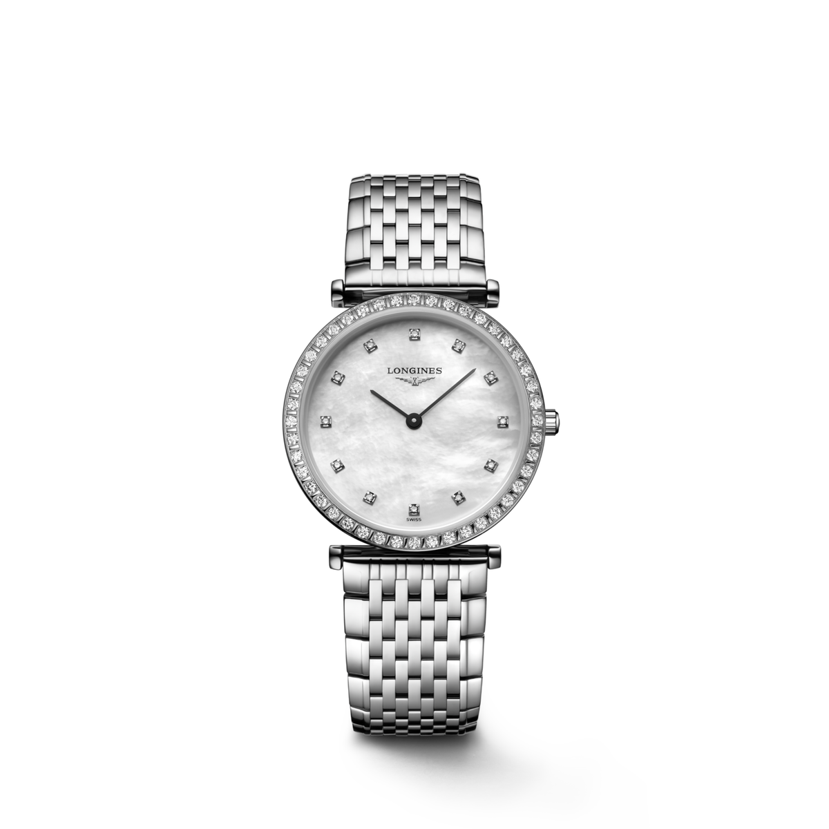 La Grande Classique De Longines 29.00 mm White mother-of-pearl Stainless steel L4523087C L4.523.0.87.C front view