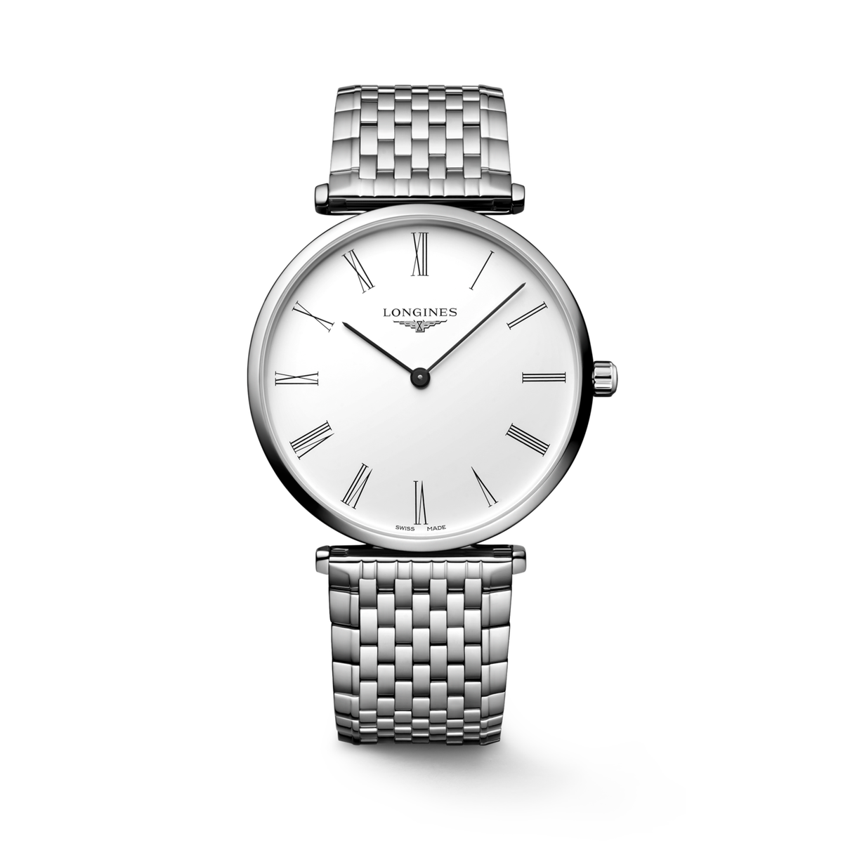 La Grande Classique De Longines 38.00 mm White Stainless steel L4866411C L4.866.4.11.C front view