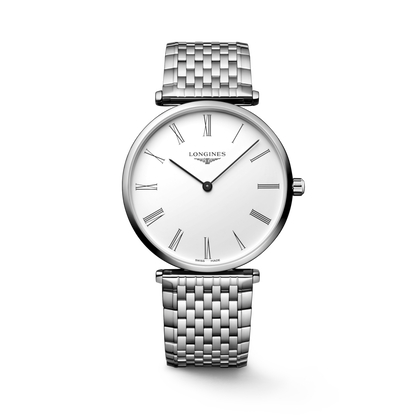 La Grande Classique De Longines 38.00 mm White Stainless steel L4866411C L4.866.4.11.C front view