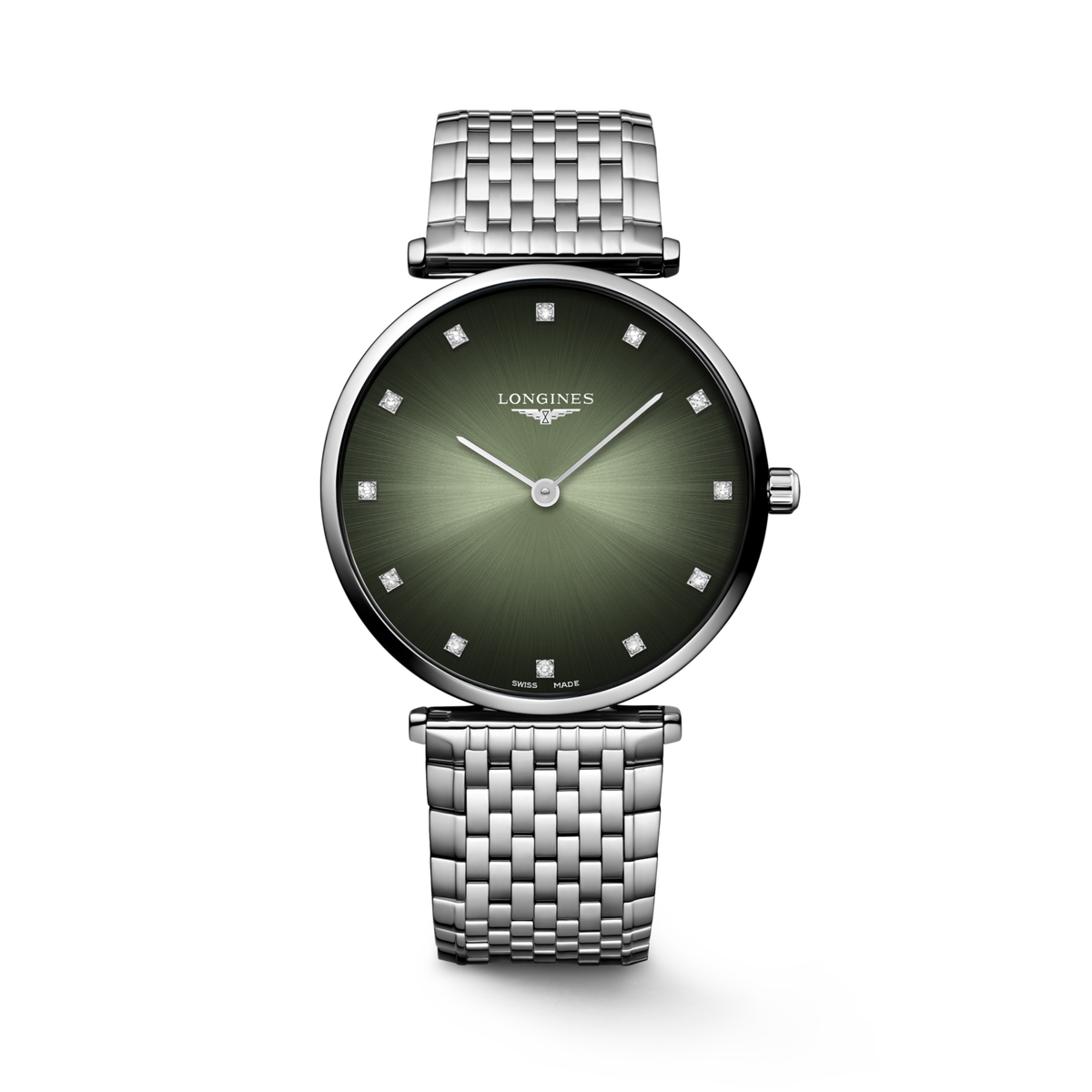 La Grande Classique De Longines 38.00 mm Green Stainless steel L4866492C L4.866.4.92.C front view