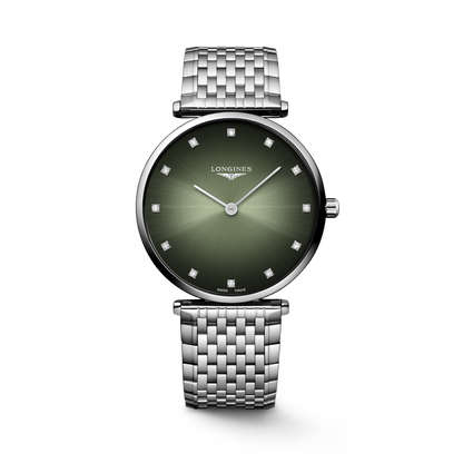 La Grande Classique De Longines 38.00 mm Green Stainless steel L4866492C L4.866.4.92.C front view