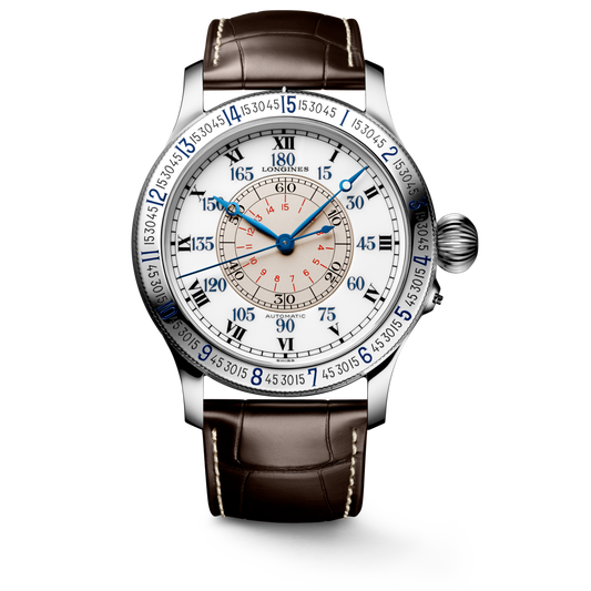 Lindbergh Hour Angle Watch 47.50 mm White lacquered polished Stainless steel L26784110 L2.678.4.11.0 front view