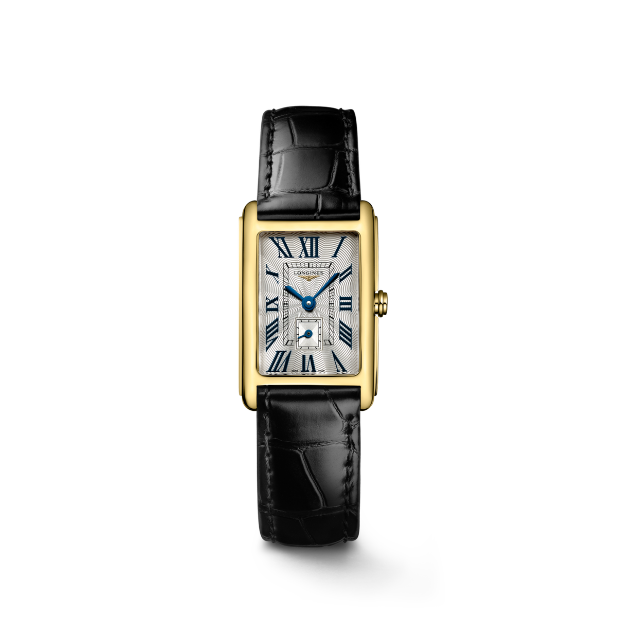 Longines Dolcevita 20.50 X 32.00 mm Silver "flinqué" 18 karat yellow gold L52556710 L5.255.6.71.0 front view
