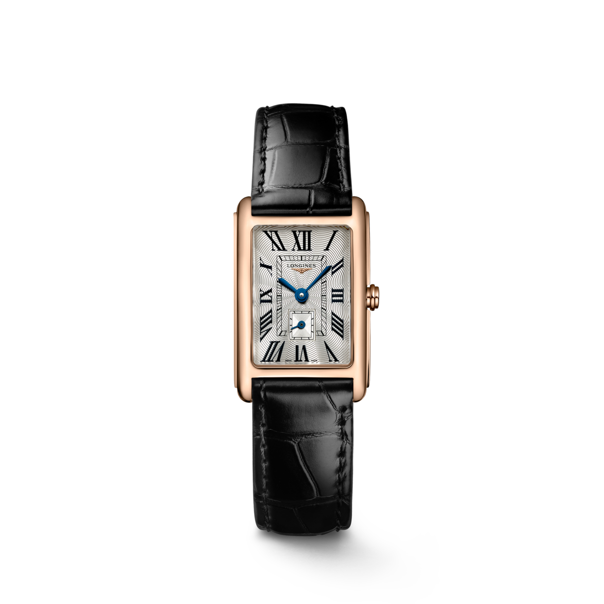 Longines Dolcevita 20.50 X 32.00 mm Silver "flinqué" Rose gold 18 carats L52558710 L5.255.8.71.0 front view