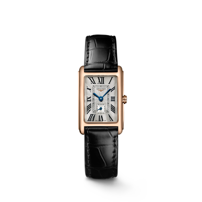 Longines Dolcevita 20.50 X 32.00 mm Silver "flinqué" Rose gold 18 carats L52558710 L5.255.8.71.0 front view