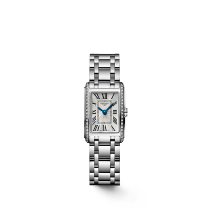 Longines Dolcevita 17.70 X 27.00 mm Silver "flinqué" Stainless steel L52580716 L5.258.0.71.6 front view