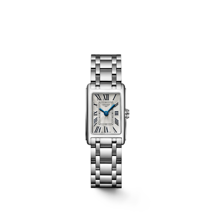 Longines Dolcevita 17.70 X 27.00 mm Silver "flinqué" Stainless steel L52584716 L5.258.4.71.6 front view