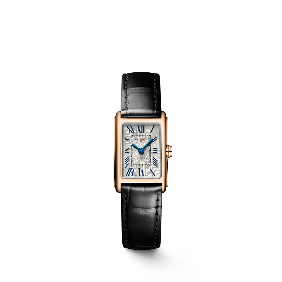 Longines Dolcevita 17.70 X 27.00 mm Silver "flinqué" Rose gold 18 carats L52588710 L5.258.8.71.0 front view