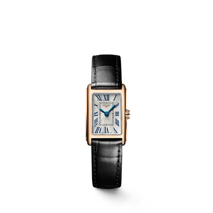 Longines Dolcevita 17.70 X 27.00 mm Silver "flinqué" Rose gold 18 carats L52588710 L5.258.8.71.0 front view
