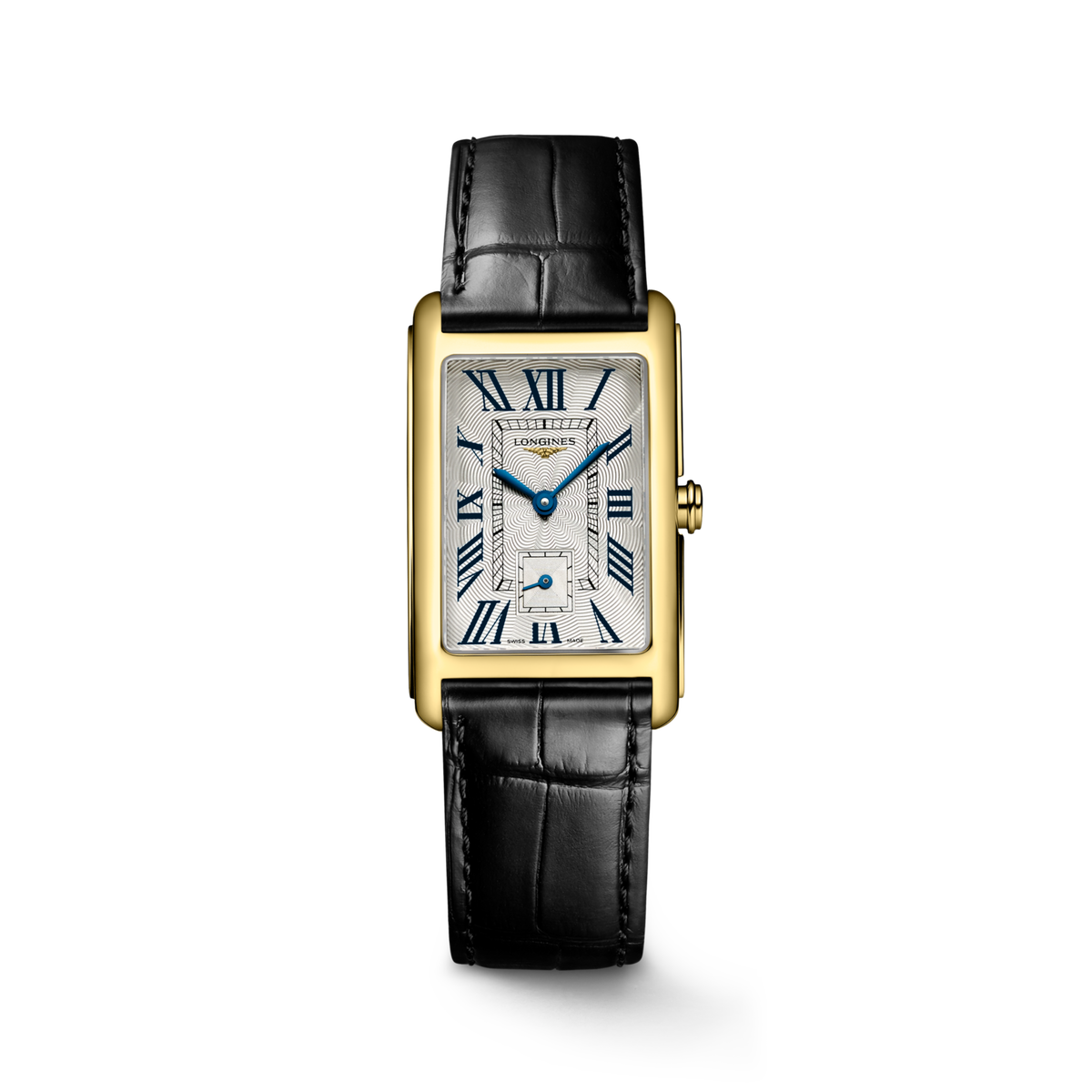 Longines Dolcevita 23.00 X 37.00 mm Silver "flinqué" 18 karat yellow gold L55126710 L5.512.6.71.0 front view