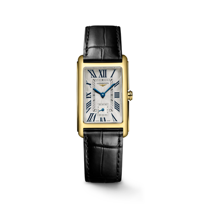 Longines Dolcevita 23.00 X 37.00 mm Silver "flinqué" 18 karat yellow gold L55126710 L5.512.6.71.0 front view