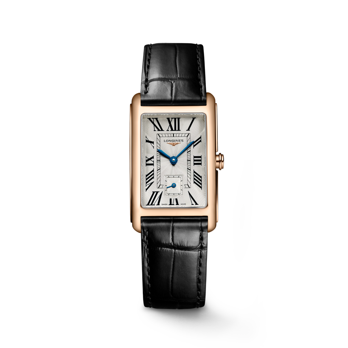 Longines Dolcevita 23.00 X 37.00 mm Silver "flinqué" Rose gold 18 carats L55128710 L5.512.8.71.0 front view
