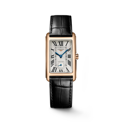 Longines Dolcevita 23.00 X 37.00 mm Silver "flinqué" Rose gold 18 carats L55128710 L5.512.8.71.0 front view