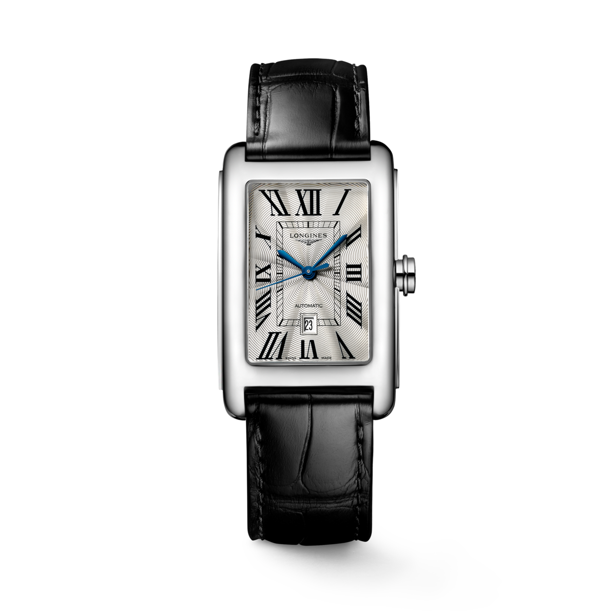 Longines Dolcevita 27.70 X 43.80 mm Silver "flinqué" Stainless steel L57574710 L5.757.4.71.0 front view