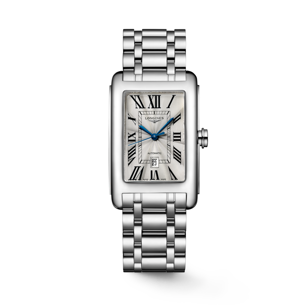 Longines Dolcevita 27.70 X 43.80 mm Silver "flinqué" Stainless steel L57574716 L5.757.4.71.6 front view