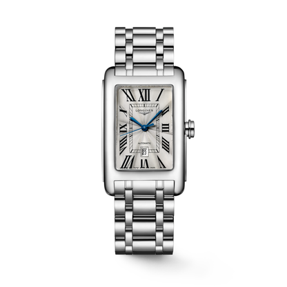 Longines Dolcevita 27.70 X 43.80 mm Silver "flinqué" Stainless steel L57574716 L5.757.4.71.6 front view