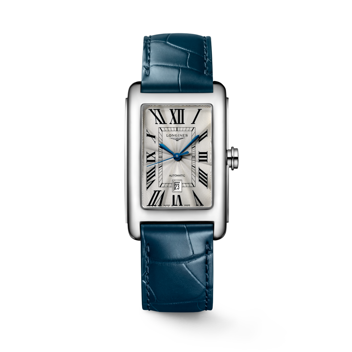 Longines Dolcevita 27.70 X 43.80 mm Silver "flinqué" Stainless steel L57574719 L5.757.4.71.9 front view