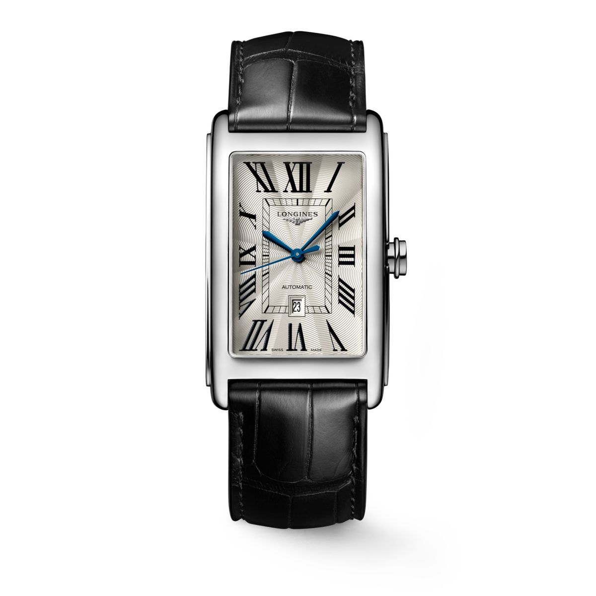 Longines Dolcevita 28.20 X 47.00 mm Silver "flinqué" Stainless steel L57674710 L5.767.4.71.0 front view