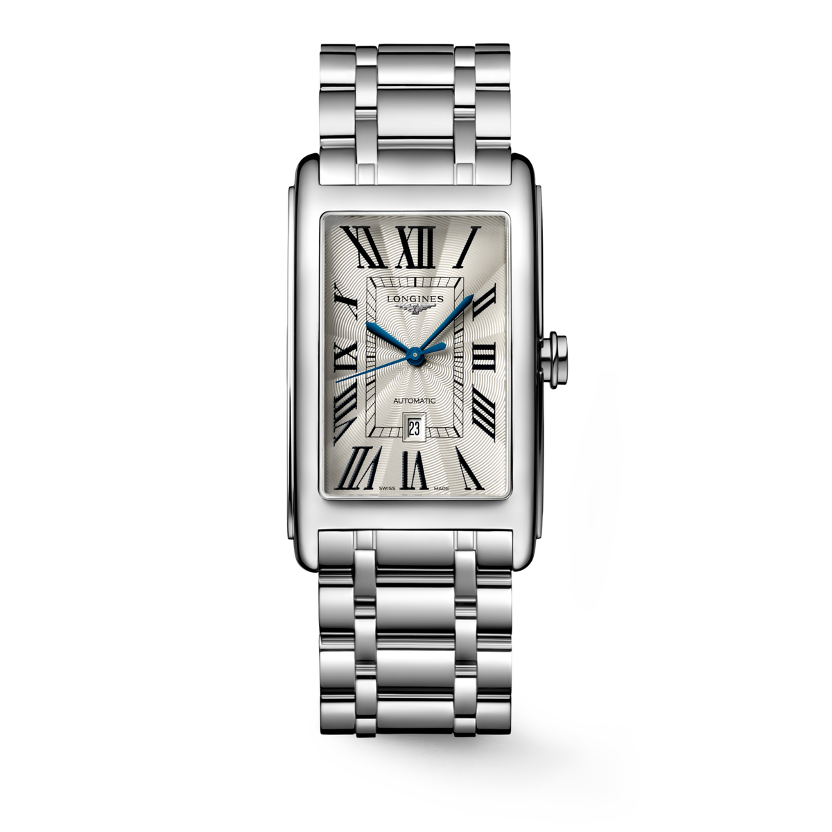 Longines Dolcevita 28.20 X 47.00 mm Silver "flinqué" Stainless steel L57674716 L5.767.4.71.6 front view