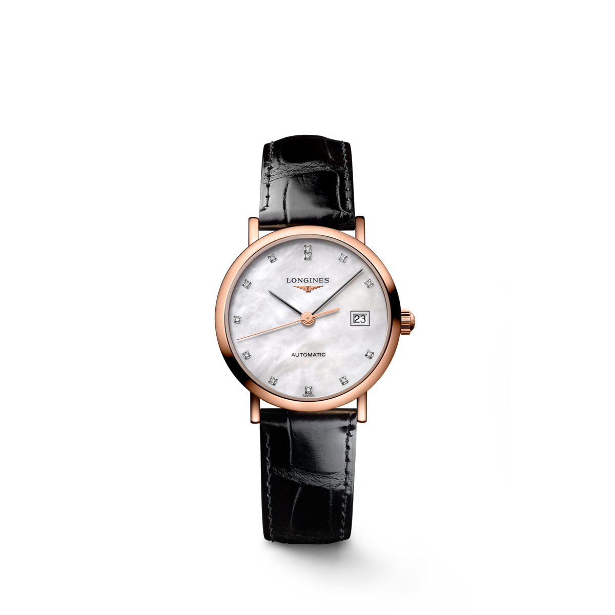 Longines Elegant Collection 27.20 mm White mother-of-pearl Rose gold 18 carats L43788874 L4.378.8.87.4 front view