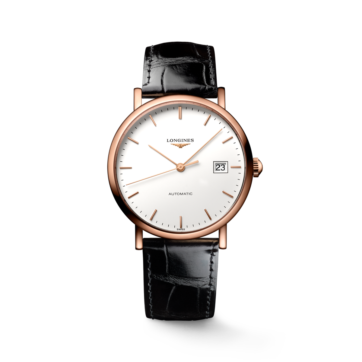 Longines Elegant Collection 37.00 mm White matt Rose gold 18 carats L47878124 L4.787.8.12.4 front view
